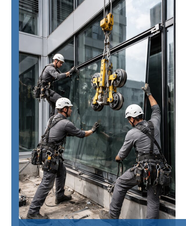 Структурное остекление фасадов в Усолье-Сибирском монтаж и обслуживание