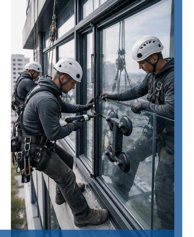 Витражное остекление зданий в Усолье-Сибирском от 3612 р. | ВЫСОТНИК-Сль