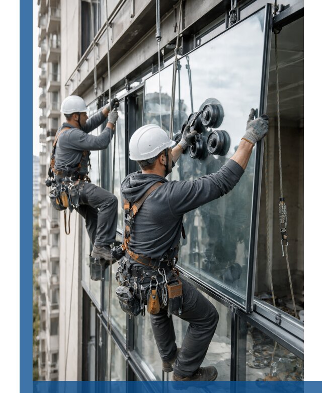 Витражное остекление фасадов и лоджий в Усолье-Сибирском под ключ