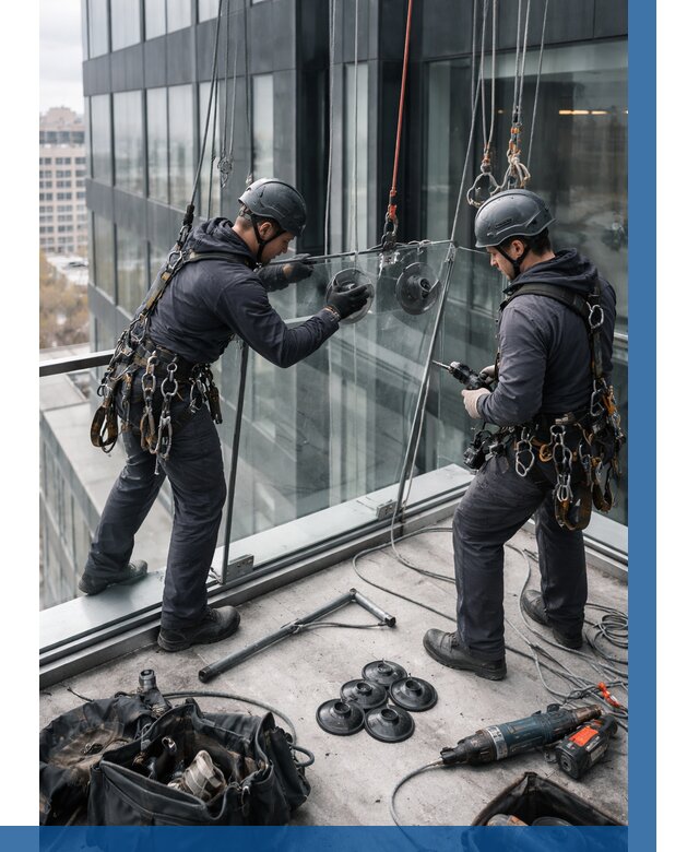 Монтаж стеклянных ограждений в Усолье-Сибирском от 2580 р. | ВЫСОТНИК-Сль