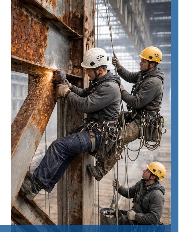 Зачистка металла от ржавчины в Усолье-Сибирском от 361 р. | ВЫСОТНИК-Сль