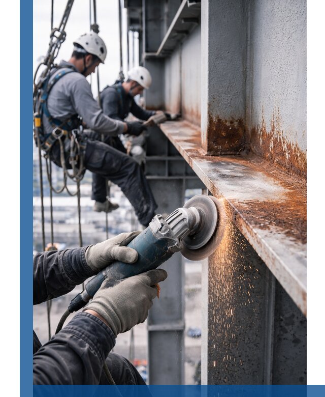 Зачистка металла от ржавчины и подготовка поверхностей в Усолье-Сибирском