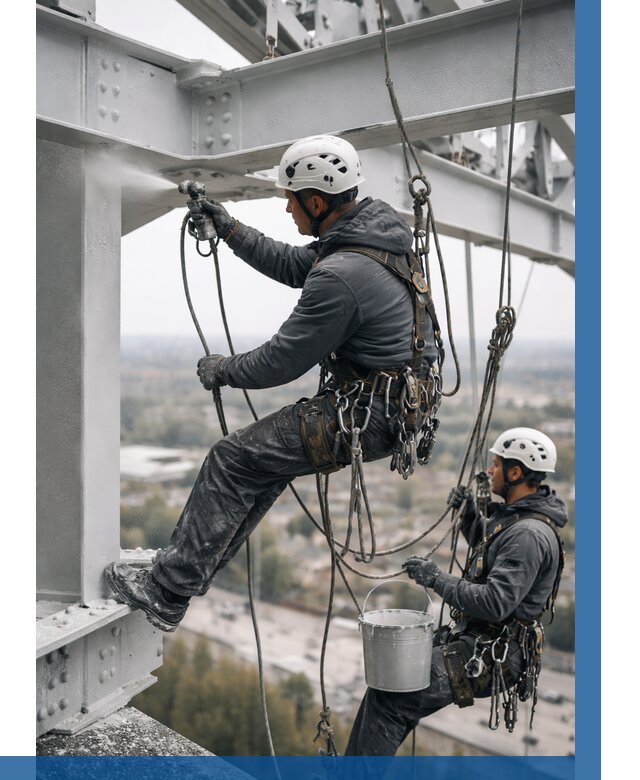 Покраска металлоконструкций на высоте в Усолье-Сибирском 361 р |ВЫСОТНИК-Сль