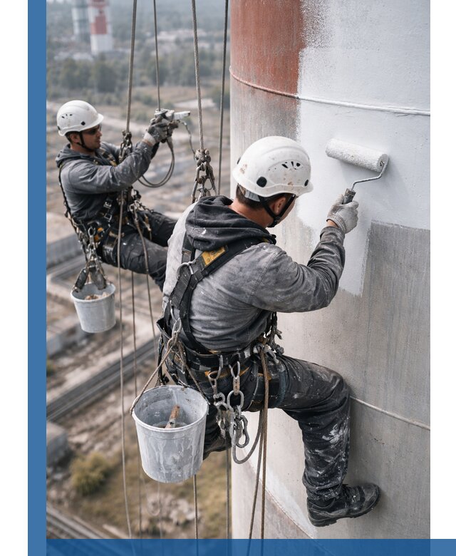 Покраска дымовых труб в Усолье-Сибирском: антикоррозийная защита и восстановление
