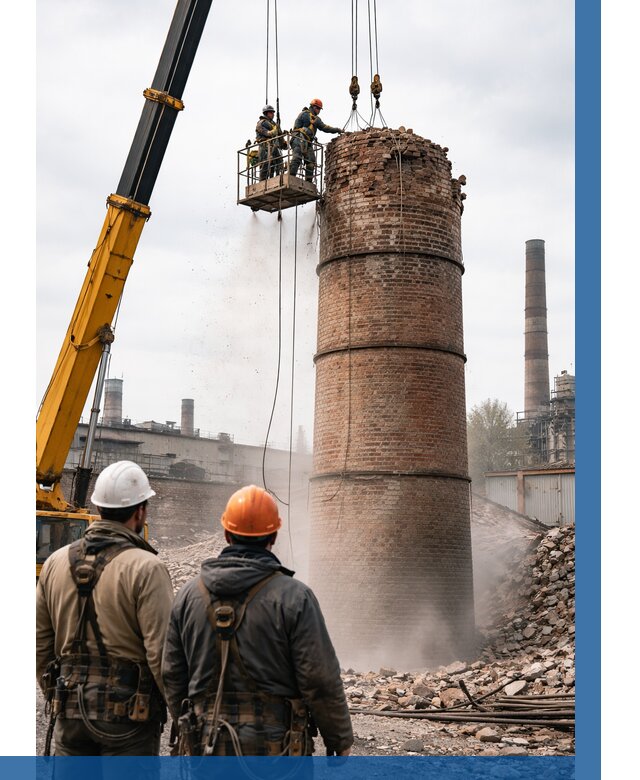 Демонтаж дымовой трубы в Усолье-Сибирском от 92880 р. | ВЫСОТНИК-Сль, смета