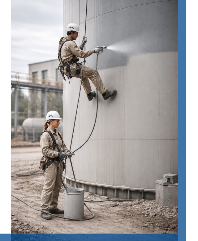 Покраска резервуаров в Усолье-Сибирском от 1238 р. | ВЫСОТНИК-Сль — заказать