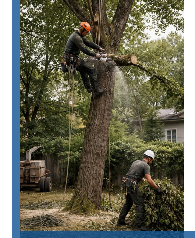 Кронирование деревьев в Усолье-Сибирском, безопасная высотная обрезка