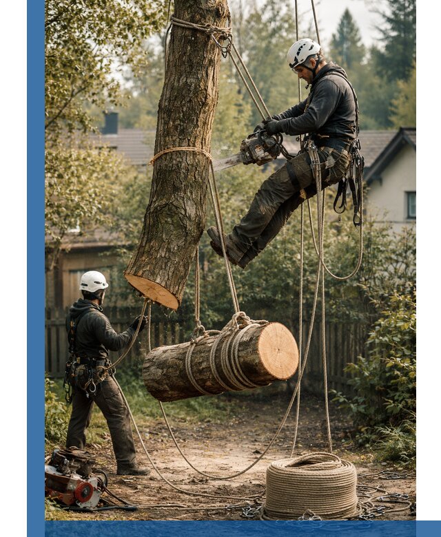Валка деревьев частями в Усолье-Сибирском, безопасно и аккуратно
