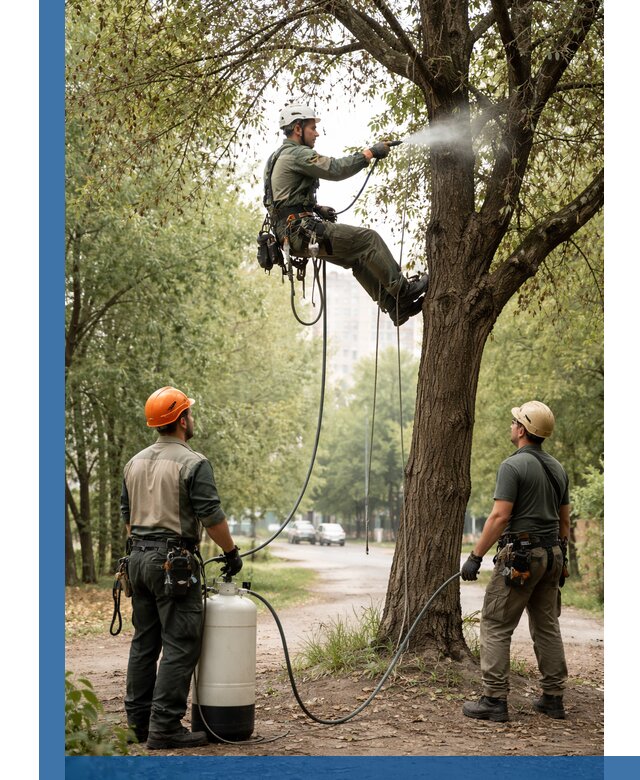 Обработка деревьев от вредителей в Усолье-Сибирском профессиональная защита