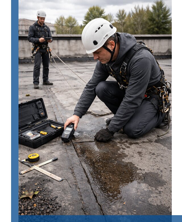 Обследование кровли на протечки и выявление дефектов в Усолье-Сибирском