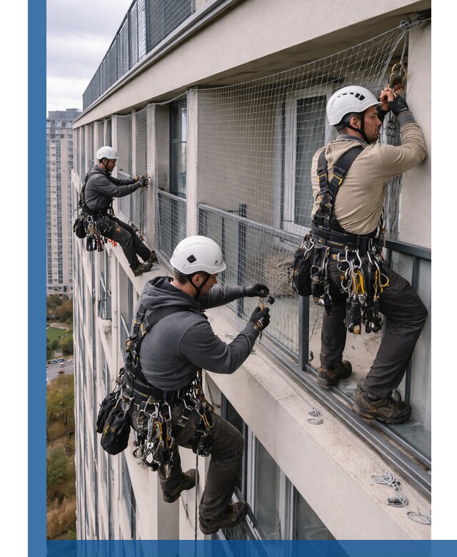 Профессиональный монтаж защитной сетки от птиц в Усолье-Сибирском