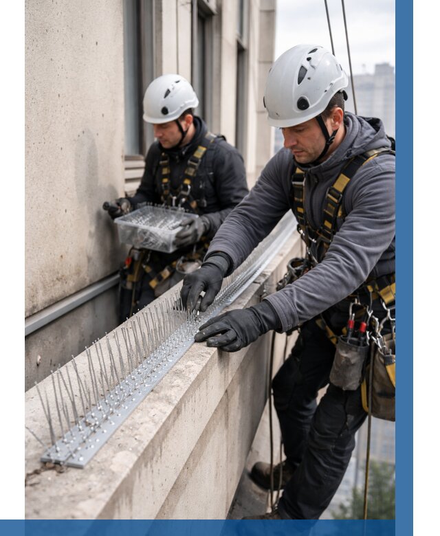 Установка шипов от птиц в Усолье-Сибирском от 877 р. | ВЫСОТНИК-Сль